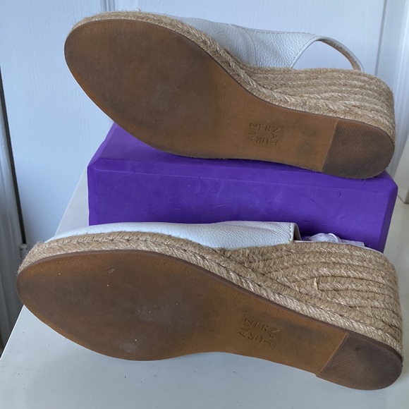 Leather espadrille wedges size 8.5W - Picture 7 of 8